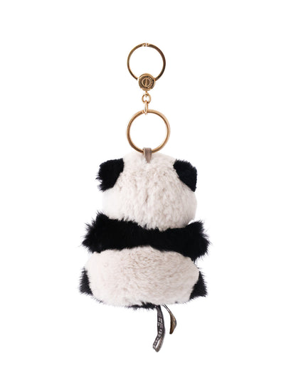Loro Piana Panda Motive Fur Key Chain Bag Charm