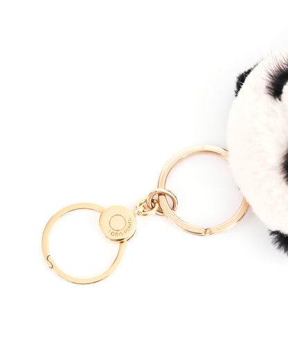 Loro Piana Panda Motive Fur Key Chain Bag Charm