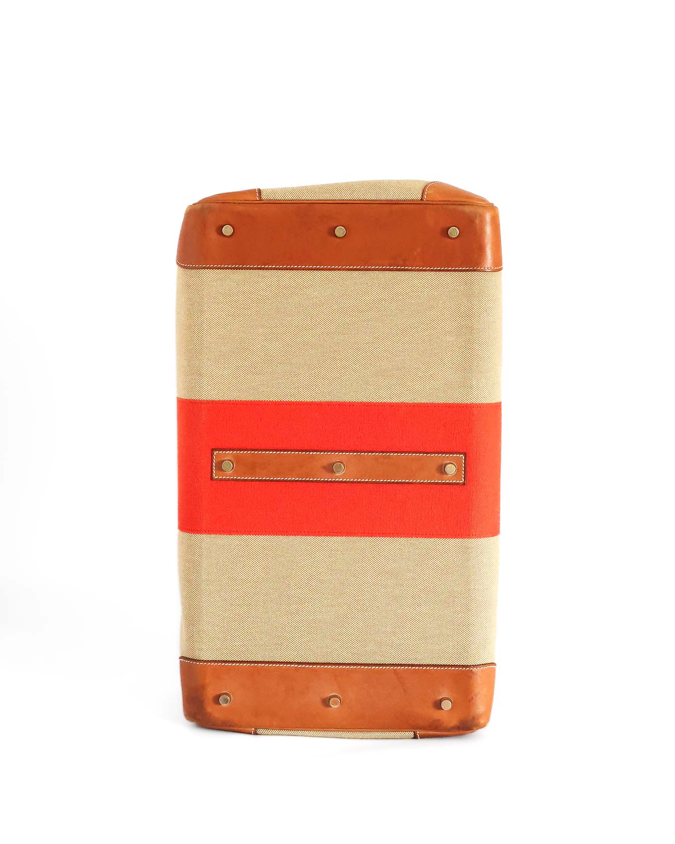 Hermès HAC Haut à Courroies 50 Naturel Barenia and Canvas Flag 2014