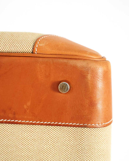 Hermès HAC Haut à Courroies 50 Naturel Barenia and Canvas Flag 2014