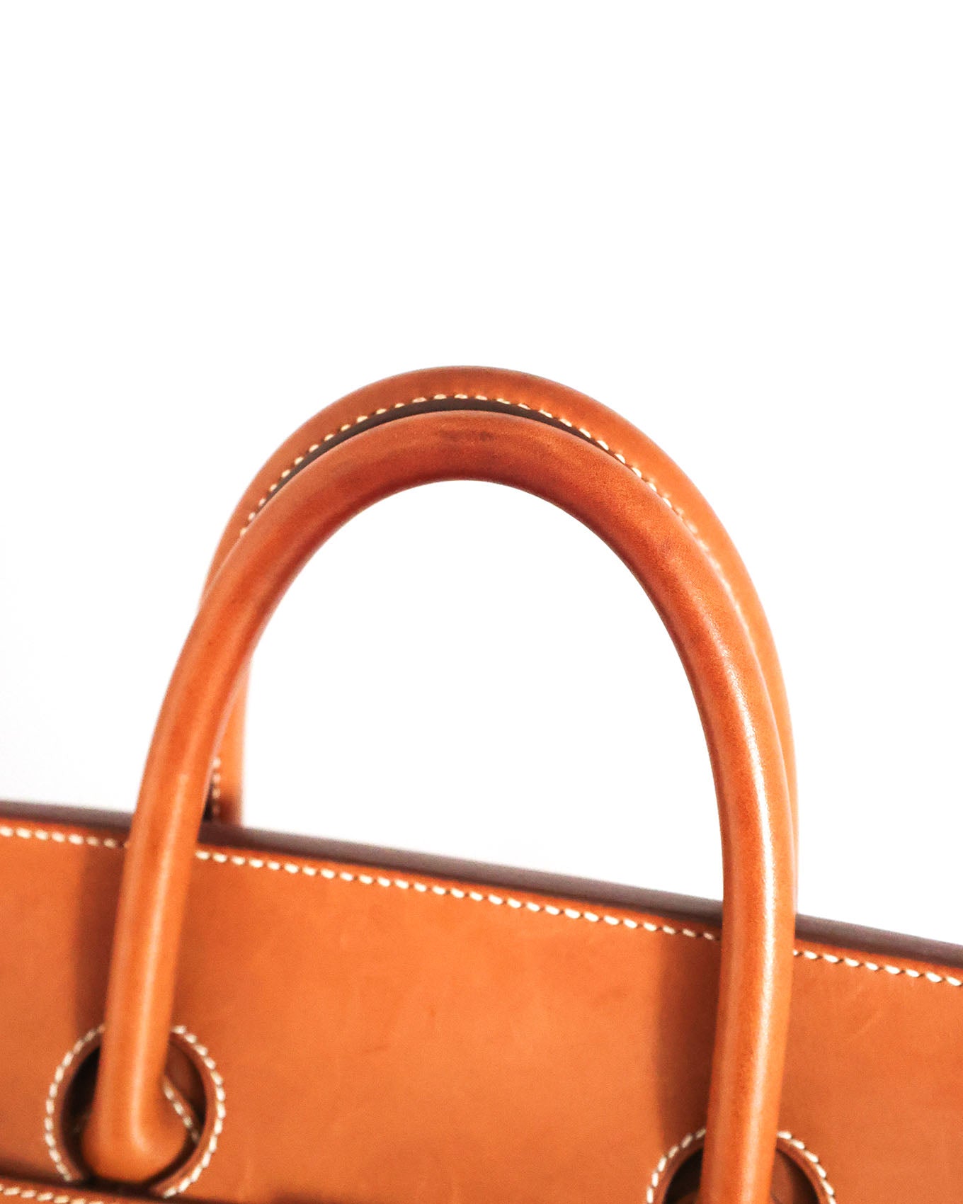 Hermès HAC Haut à Courroies 50 Naturel Barenia and Canvas Flag 2014