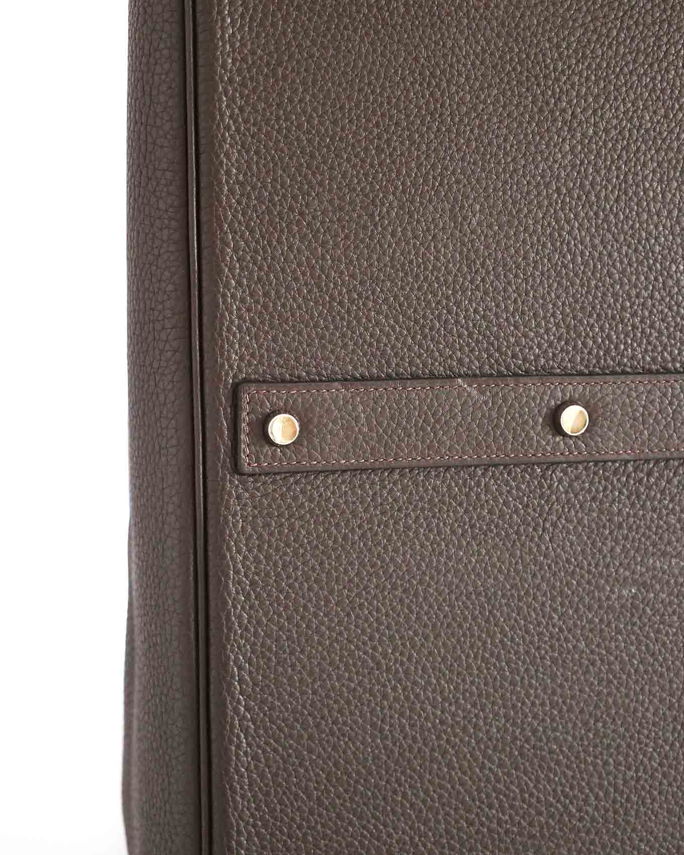 Hermès HAC Haut à Courroies 50 Dark Brown Ebony Togo 2010