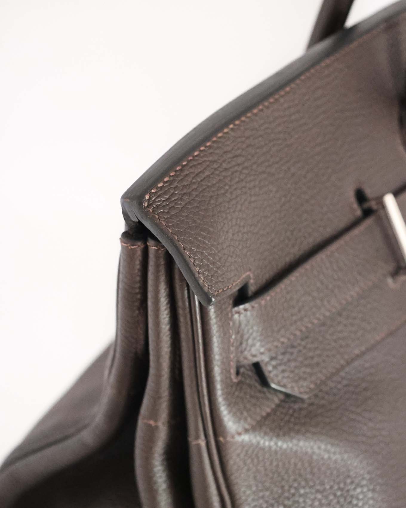 Hermès HAC Haut à Courroies 50 Dark Brown Ebony Togo 2010