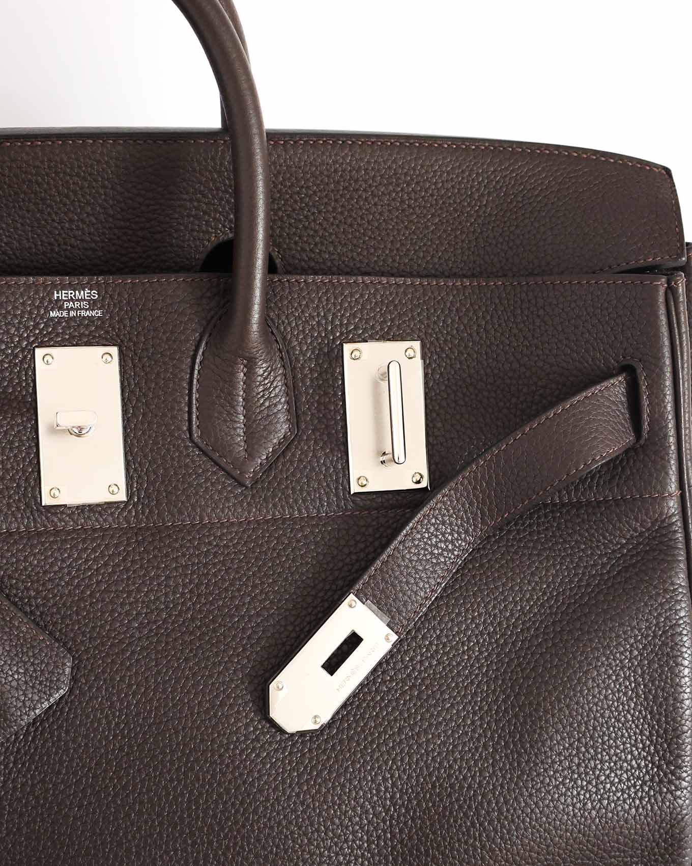 Hermès HAC Haut à Courroies 50 Dark Brown Ebony Togo 2010