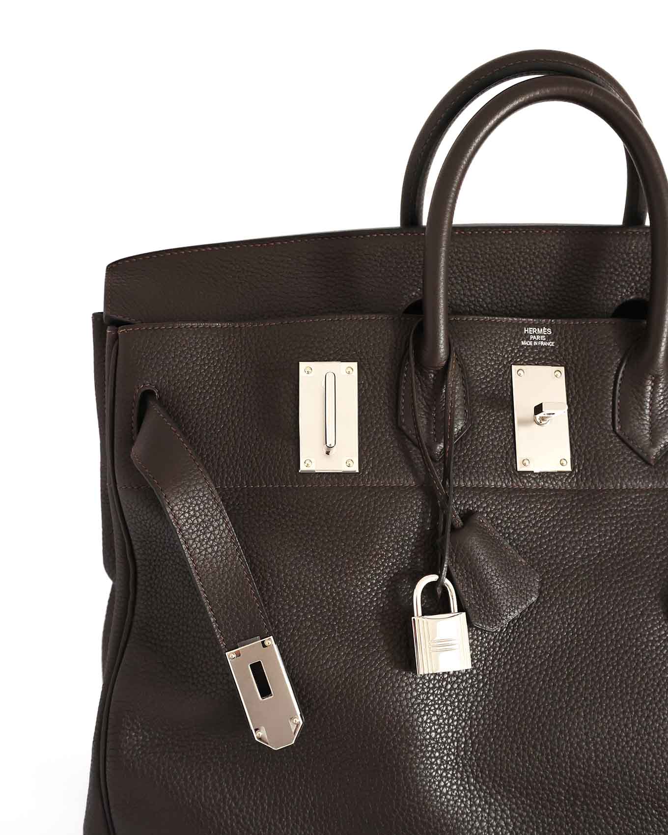 Hermès HAC Haut à Courroies 50 Dark Brown Ebony Togo 2010