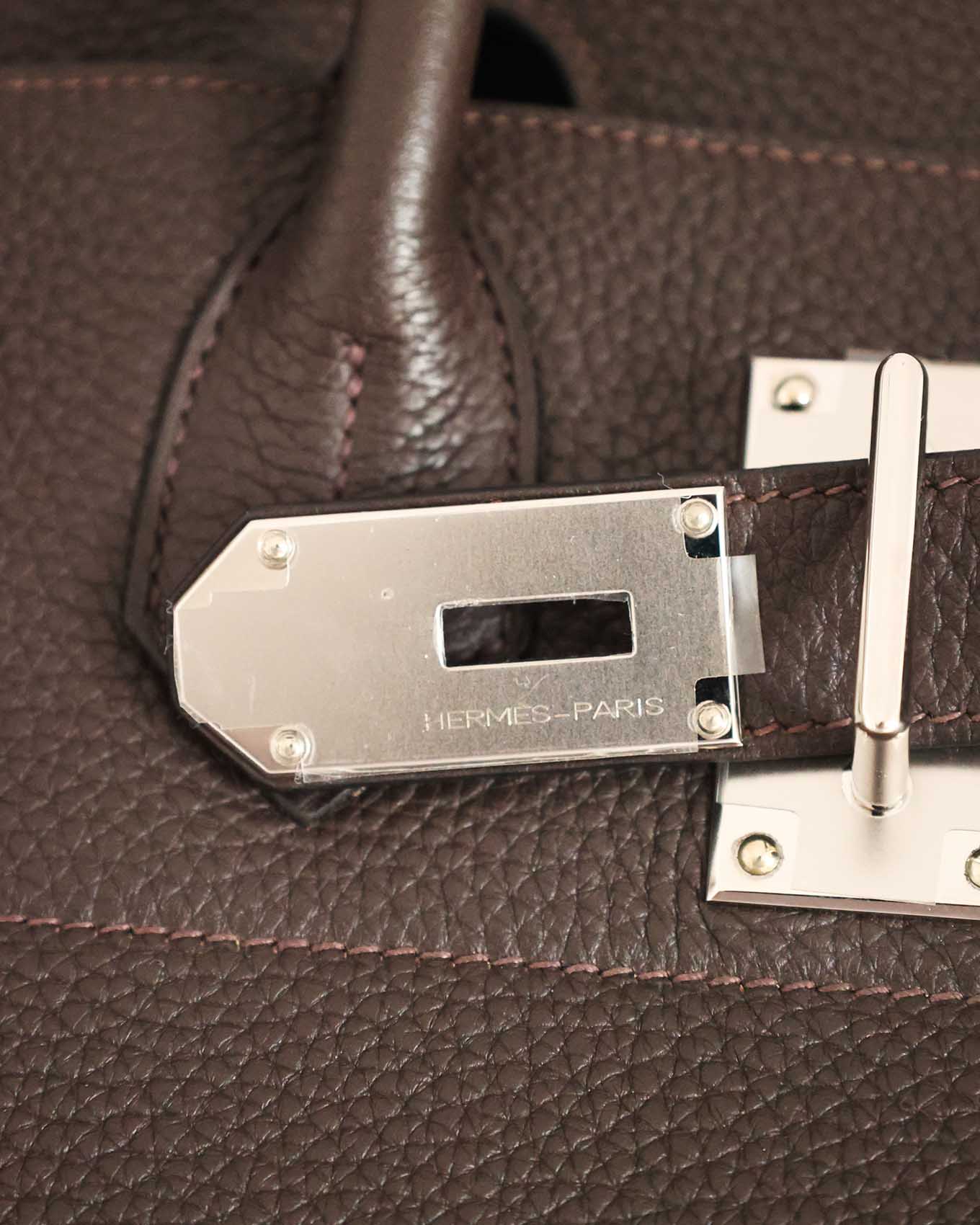 Hermès HAC Haut à Courroies 50 Dark Brown Ebony Togo 2010