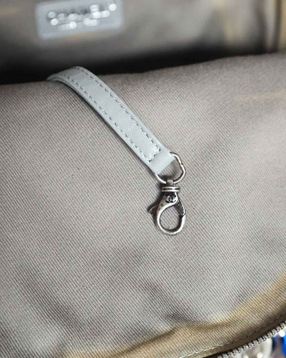 Chanel SS14 Artclass Light Grey Canvas Large Graffiti Backpack FULL SET
