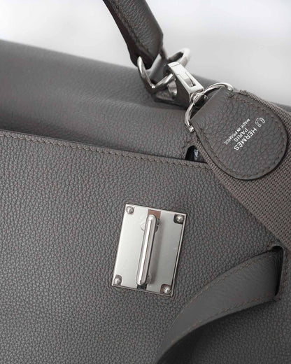 Hermès Kelly 50 Voyage Ardoise Clémence 2018