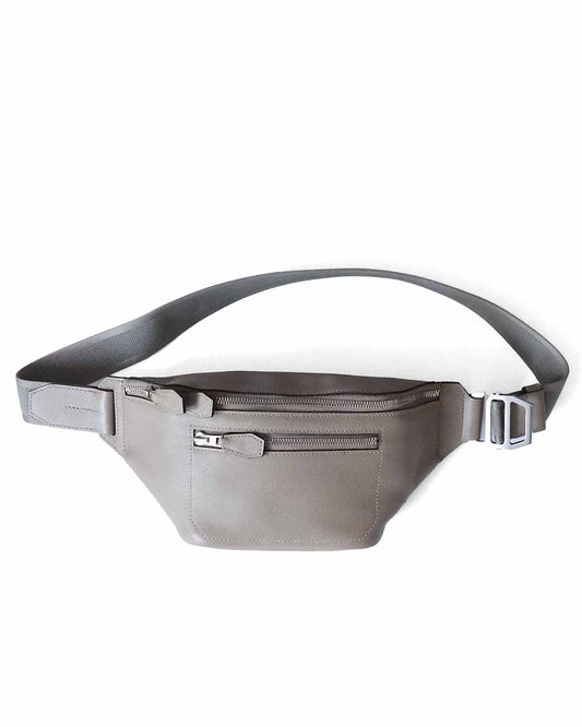 Hermès Gris Tourterelle Clemence Cityslide Waistbag PM 2018