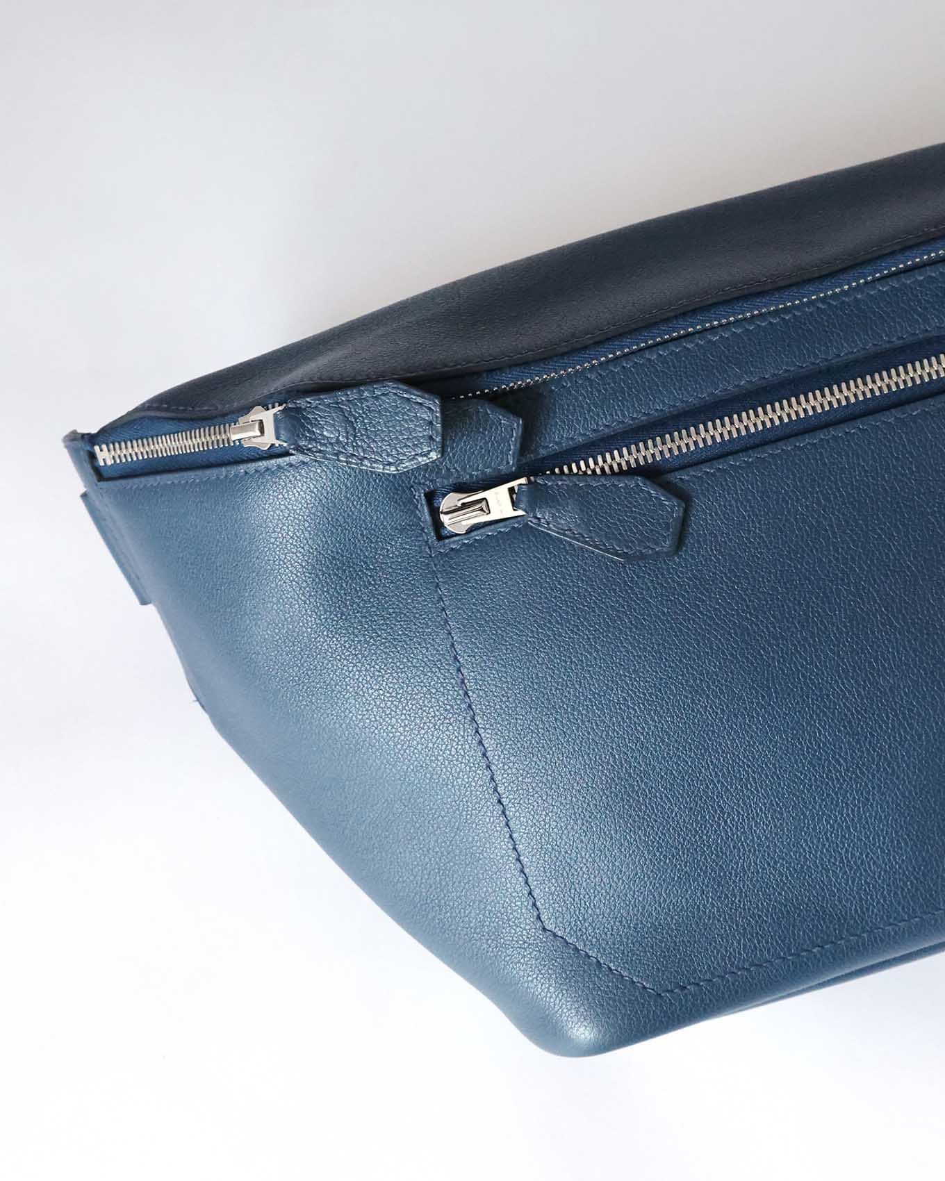 Hermès Blue Royal Clémence Cityslide Gürteltasche GM 2018
