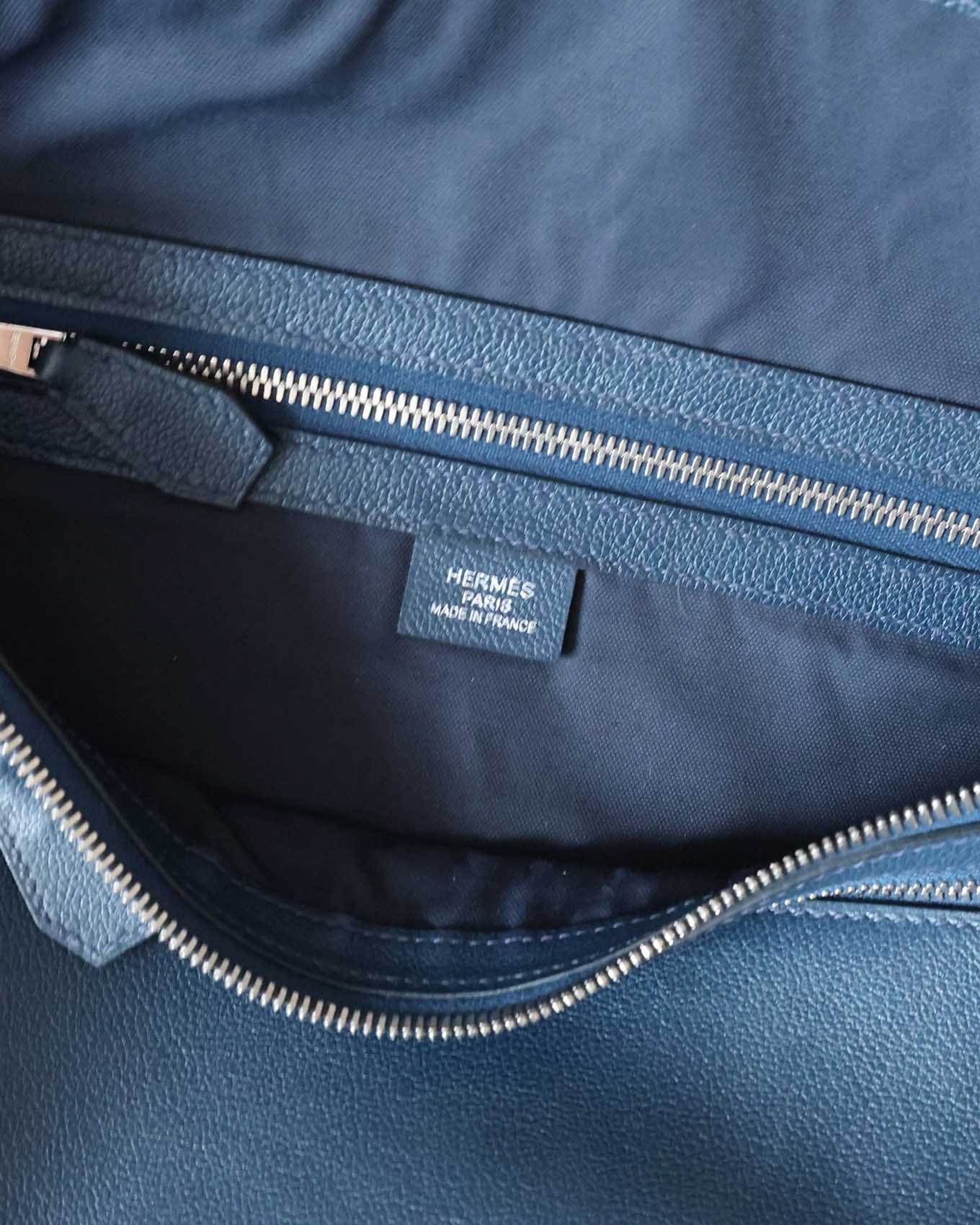 Hermès Blue Royal Clémence Cityslide Gürteltasche GM 2018