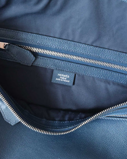 Hermès Blue Royal Clémence Cityslide Gürteltasche GM 2018