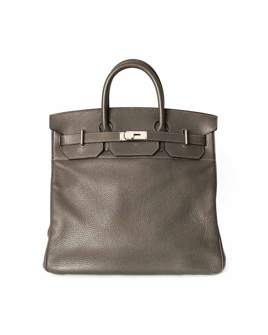 Hermès HAC Haut à Courroies 40 Gris Etain Togo 2010