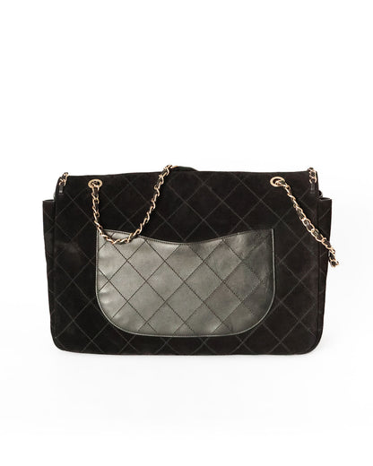 Chanel Pharrell Williams Black XXL Classic Flap backside view