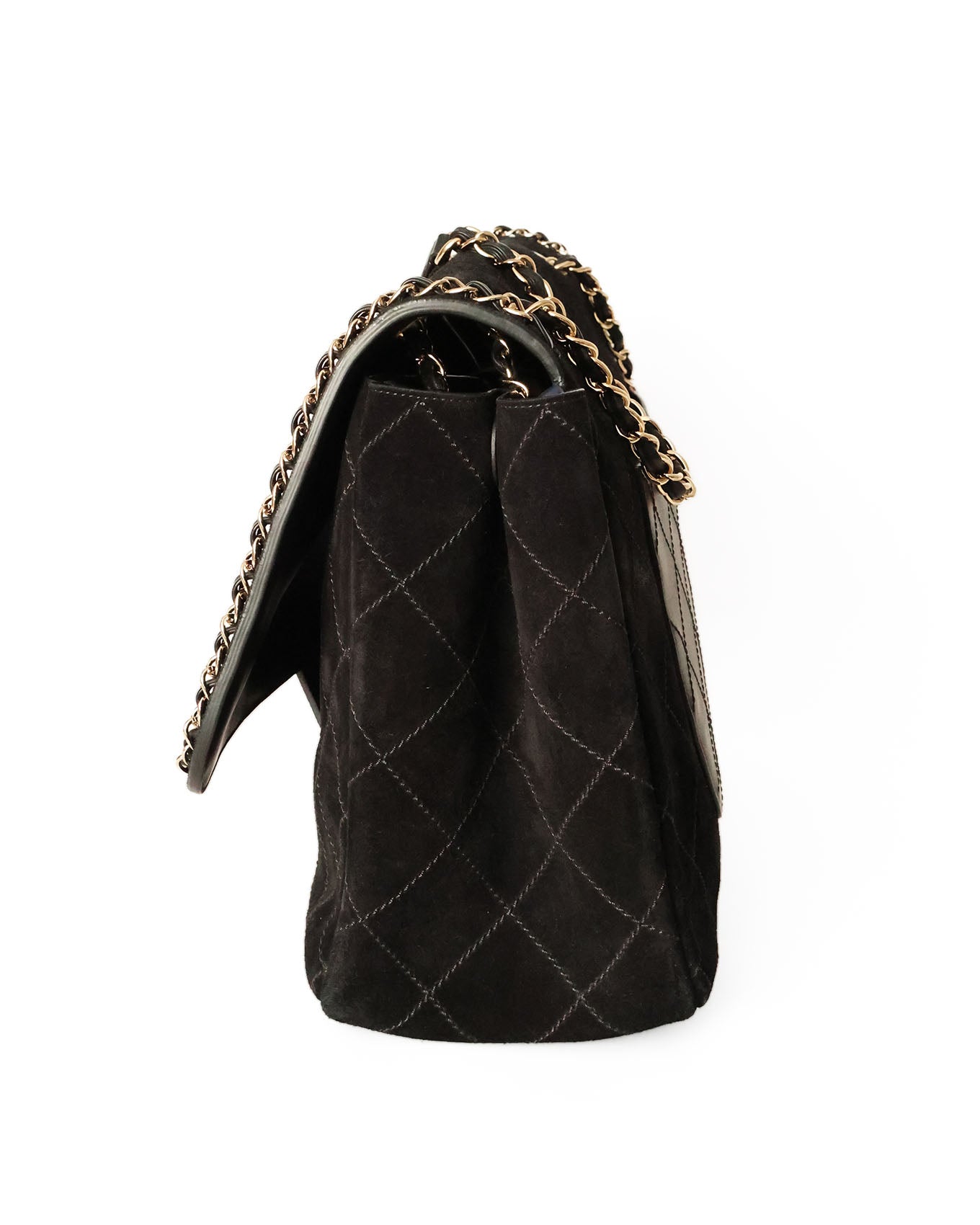 Chanel x Pharrell Williams Black Suede XXL Classic Flap Bag