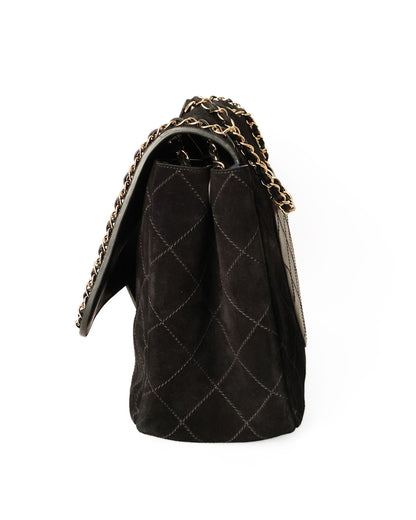 Chanel x Pharrell Williams Black Suede XXL Classic Flap Bag