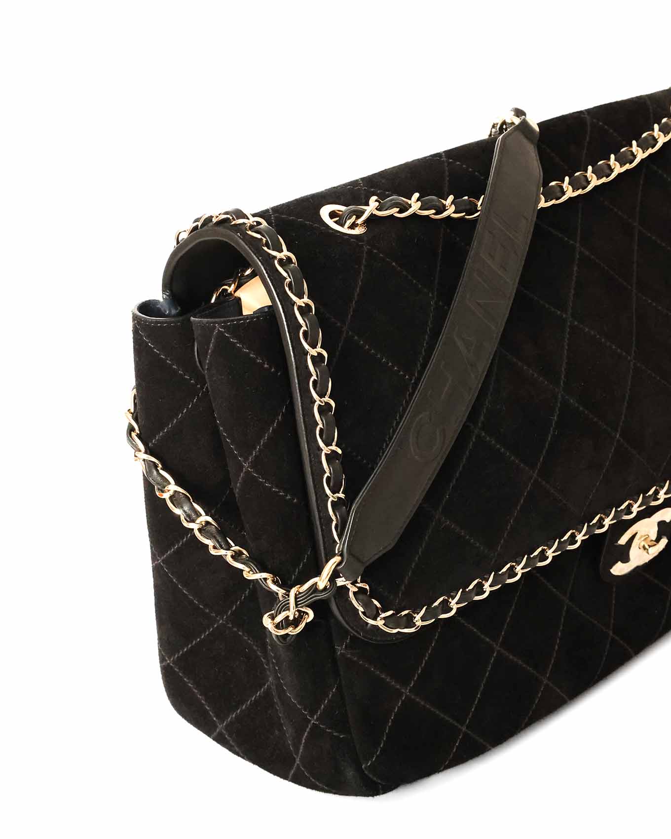 Chanel x Pharrell Williams Black Suede XXL Classic Flap Bag