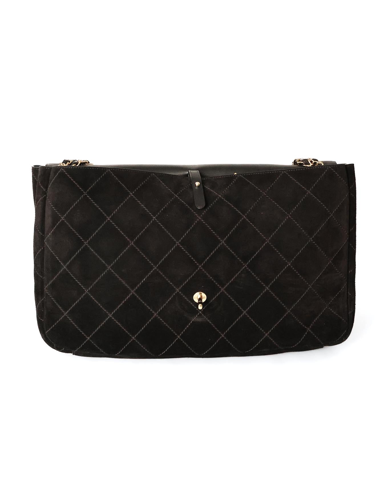 Chanel x Pharrell Williams Black Suede XXL Classic Flap Bag