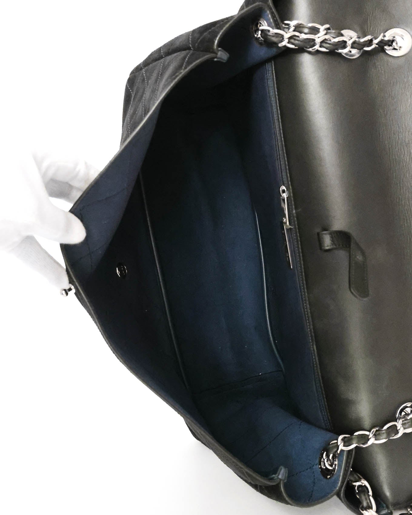 Chanel x Pharrell Williams Black Suede XXL Classic Flap Bag