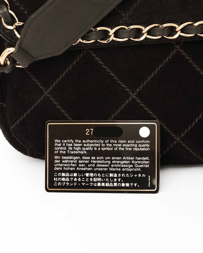 Chanel x Pharrell Williams Black Suede XXL Classic Flap Bag