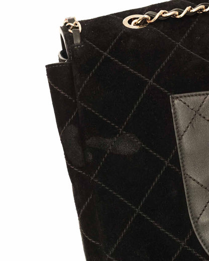 Chanel x Pharrell Williams Black Suede XXL Classic Flap Bag