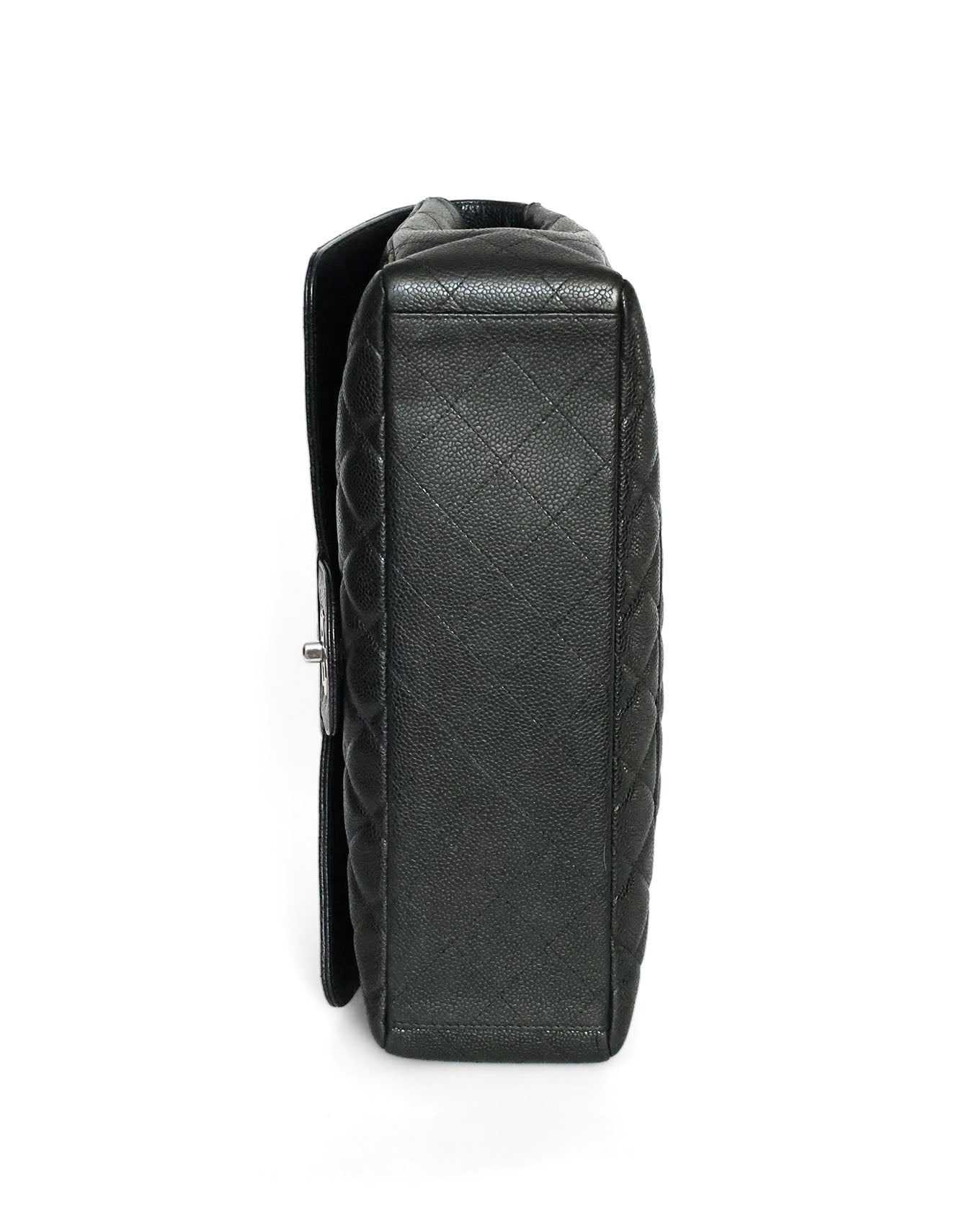 Chanel Black Caviar Maxi Single Flap Bag (circa 2010)