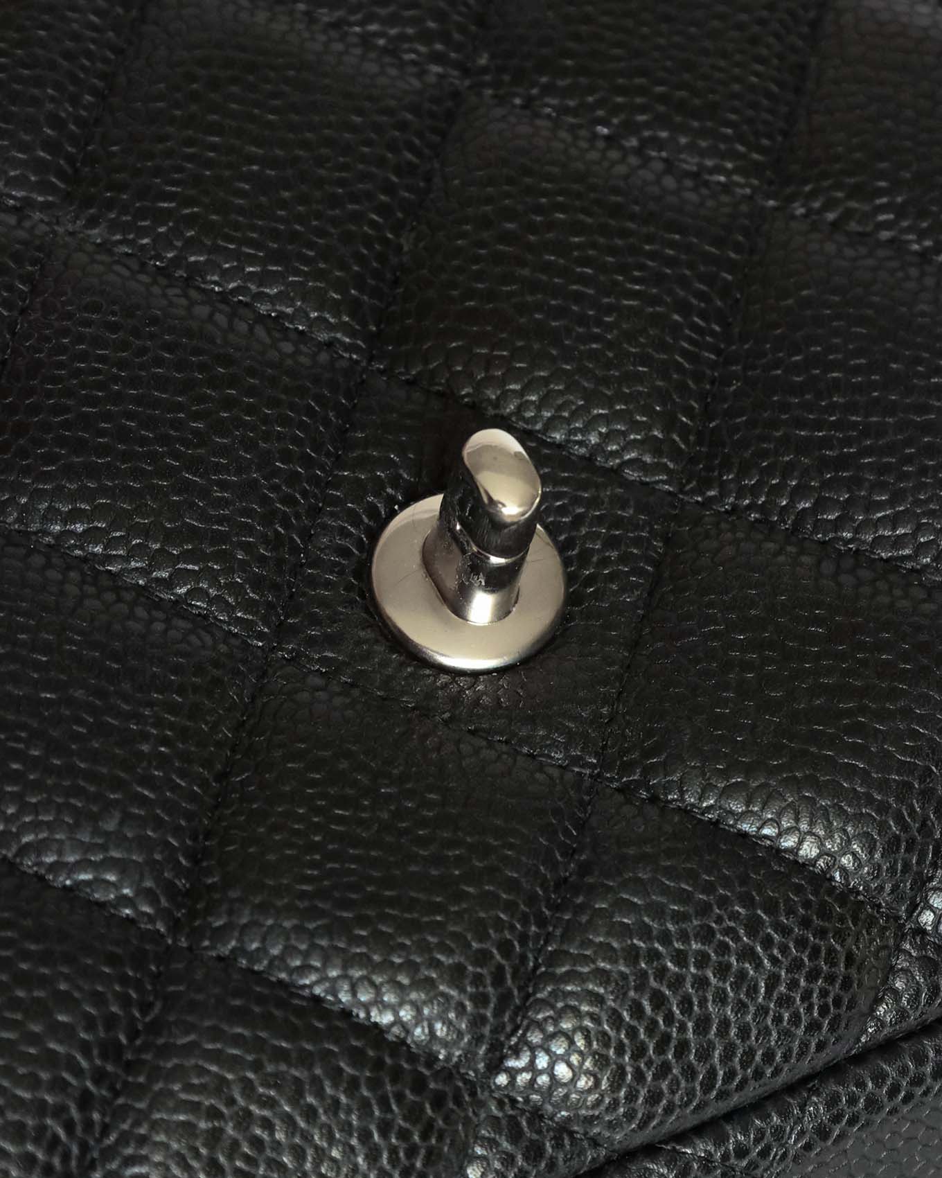 Chanel Black Caviar Maxi Single Flap Bag (circa 2010)