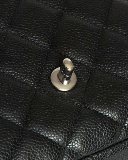 Chanel Black Caviar Maxi Single Flap Bag (circa 2010)