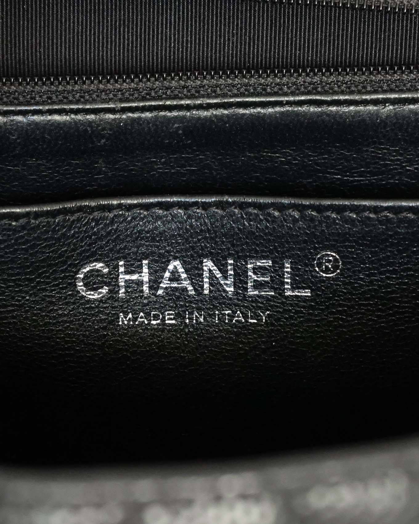 Chanel Black Caviar Maxi Single Flap Bag (circa 2010)