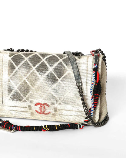 Chanel SS14 Artclass Graffiti Trompe L'oeil Medium Boy Flap Bag