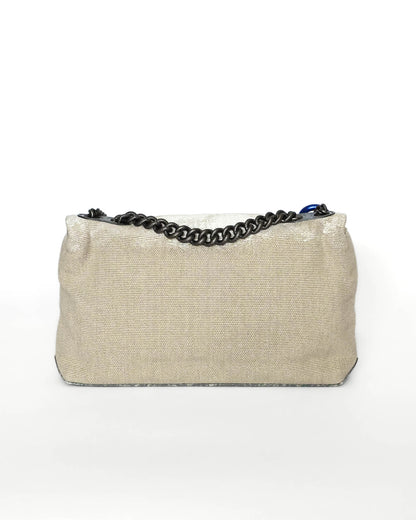 Chanel SS 2014 Artclass Graffiti Trompe L'oeil Medium Boy Bag backside view | Elegance du Luxe