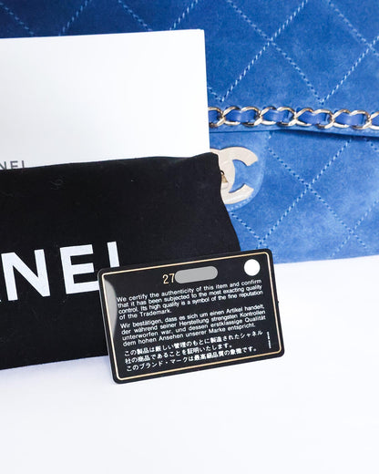 Chanel x Pharrell Williams Blue Suede XXL Classic Flap Bag Chanel