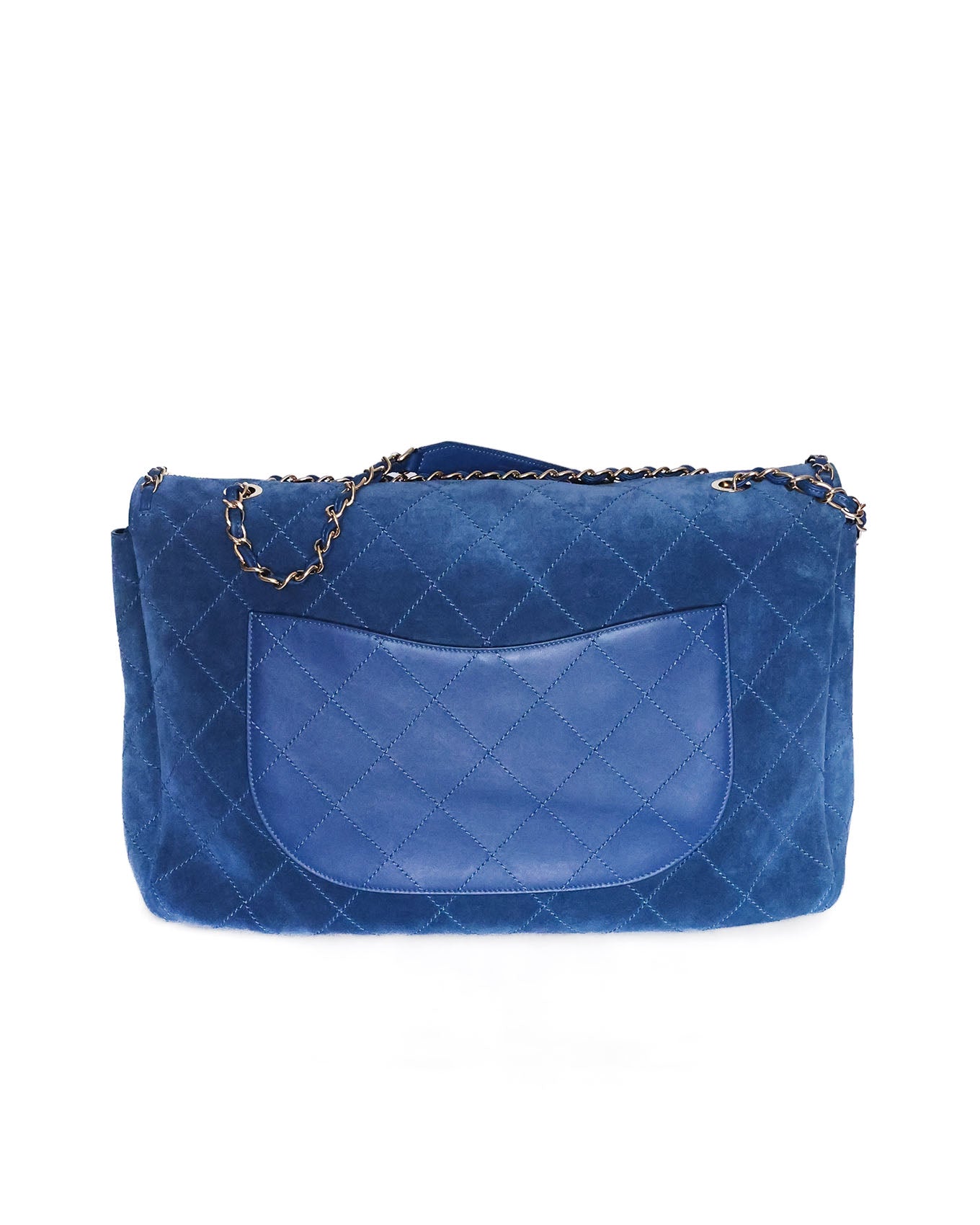 Chanel x Pharrell Williams Blue Suede XXL Classic Flap Bag Chanel
