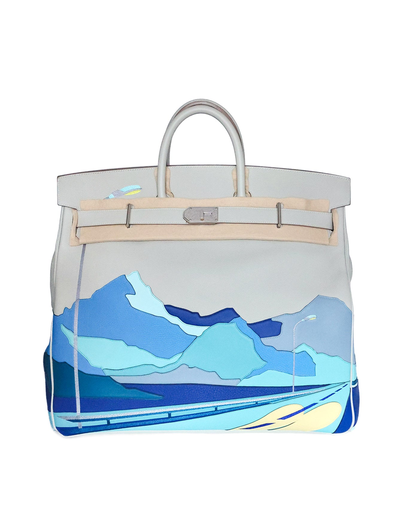 Hermès HAC Haut à Courroies 50 Gris Perle Endless Road Special Edition 2019 Hermès
