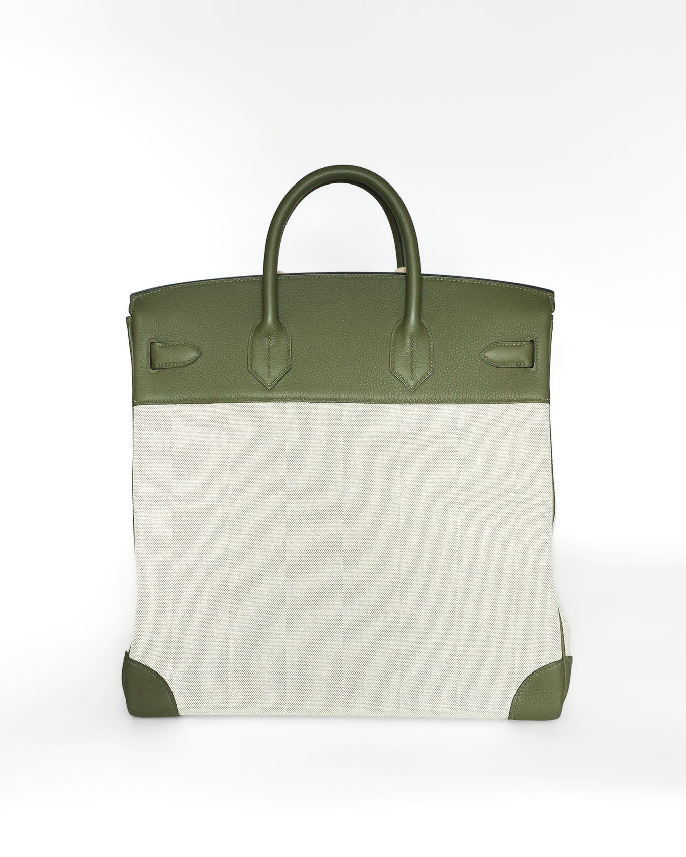 Hermès HAC Haut à Courroies 40 Vert Veronese Toile 2022 Élégance du Luxe