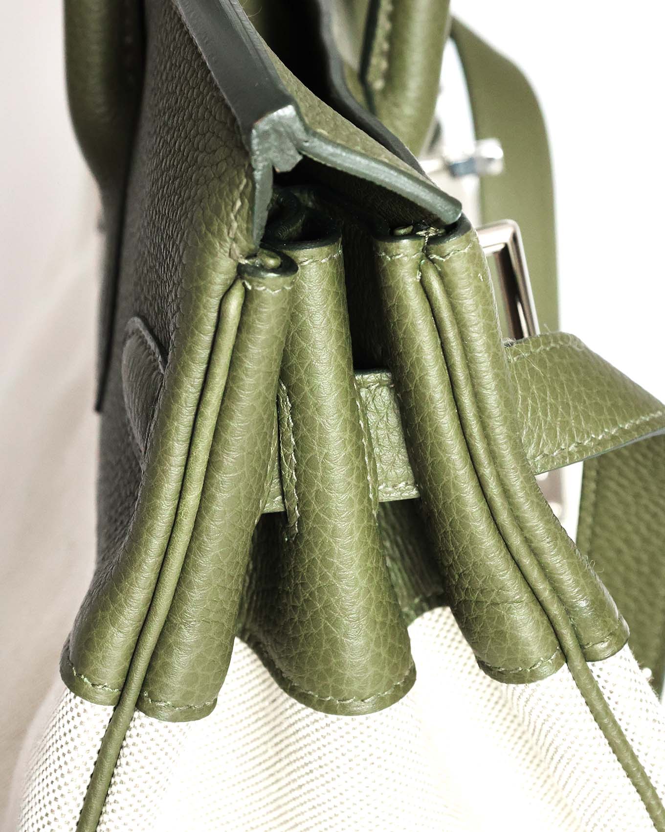 Hermès HAC Haut à Courroies 40 Vert Veronese Toile 2022 Élégance du Luxe