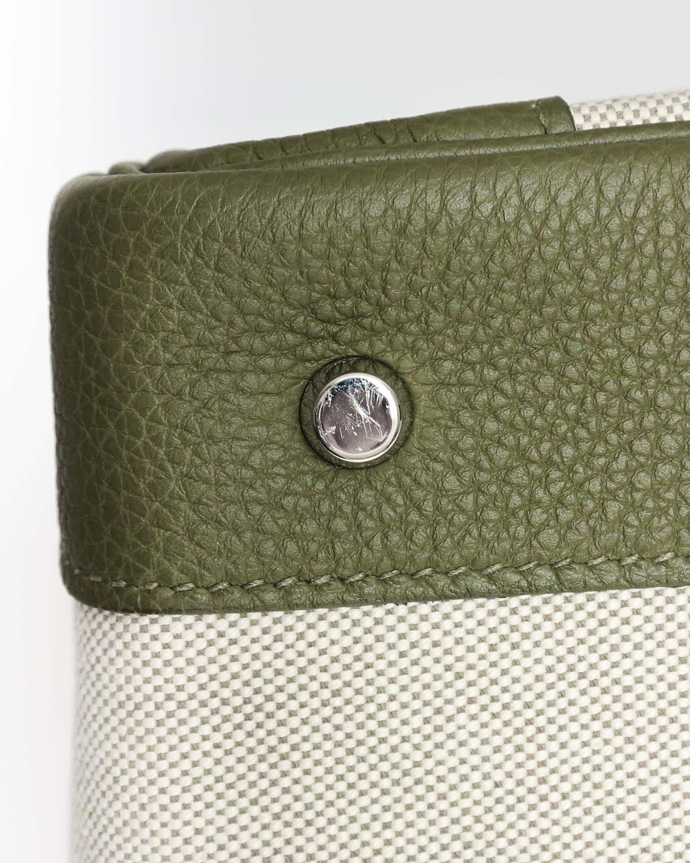 Hermès HAC Haut à Courroies 40 Vert Veronese Toile 2022 Élégance du Luxe