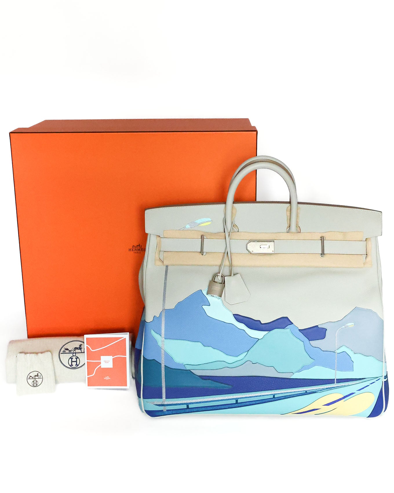 Hermès HAC 50 Gris Perle Limited Edition Full Set with Box