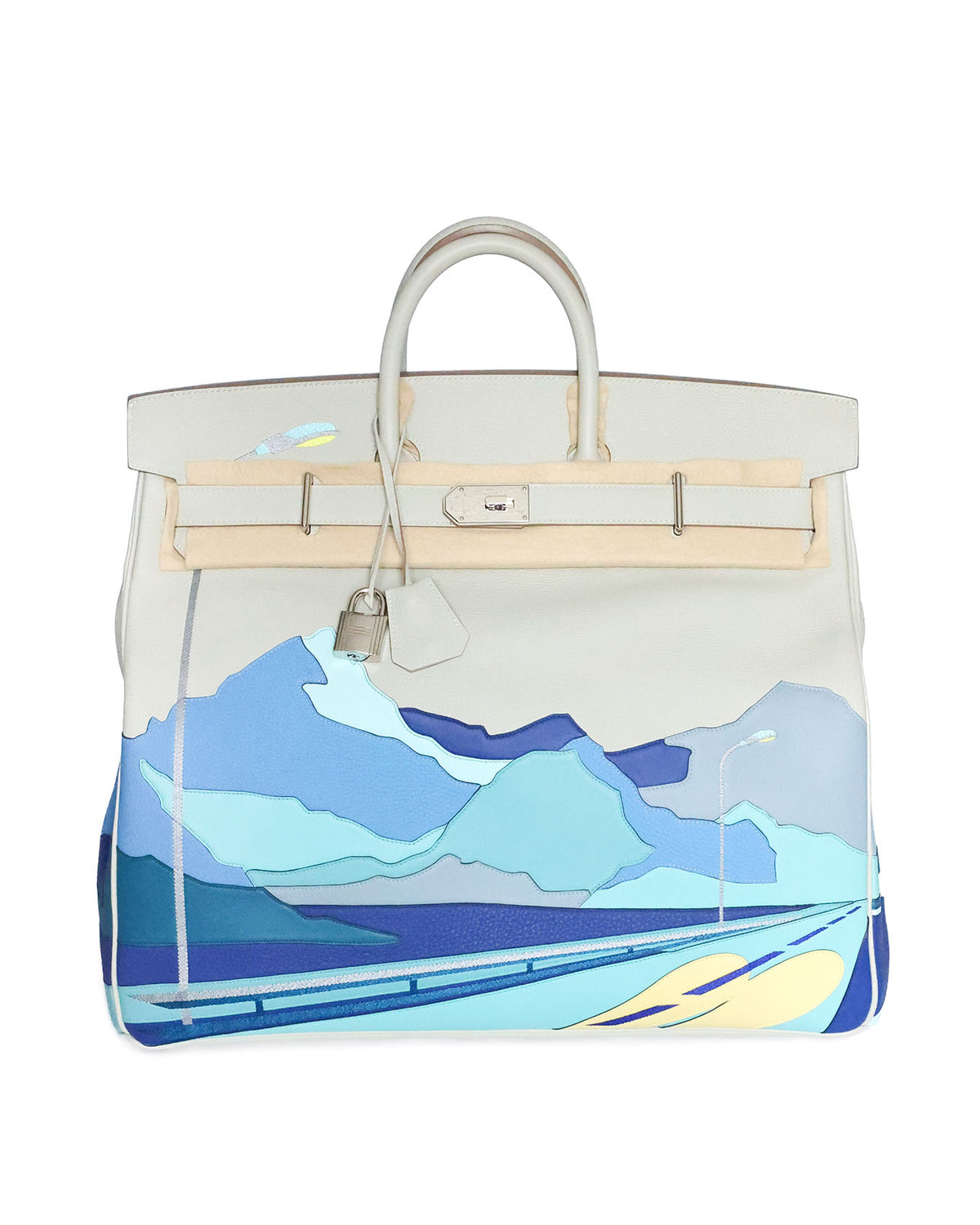 Hermès HAC Haut à Courroies 50 Gris Perle Endless Road Special Edition 2019 Hermès Front View