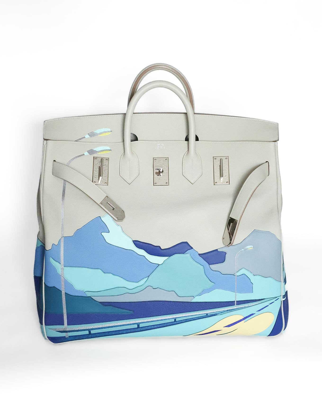 Hermès HAC Haut à Courroies 50 Gris Perle Endless Road Special Edition 2019 Hermès