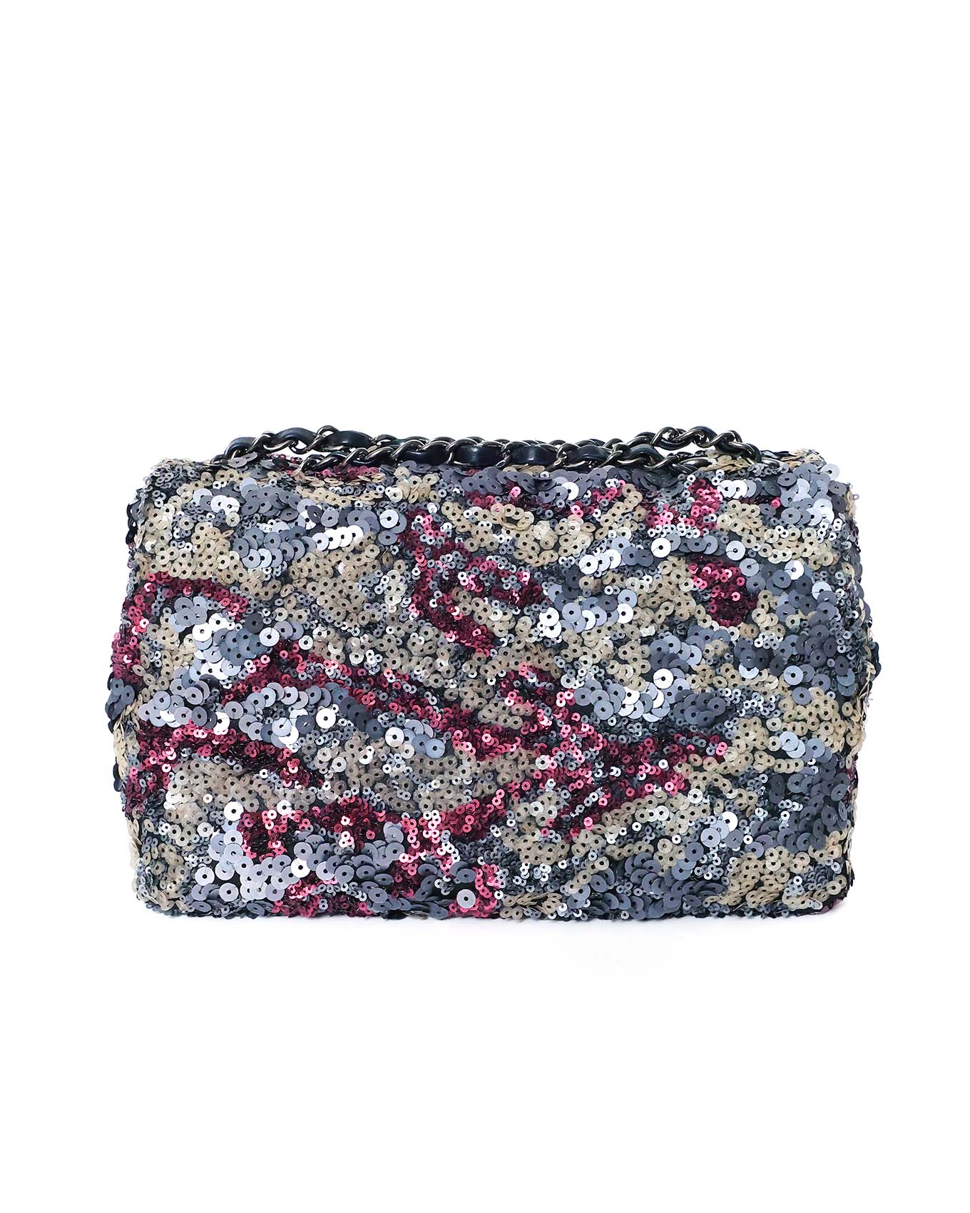 Chanel Classic Flap Medium Pink Multicolor Sequin Bag 2013 Chanel