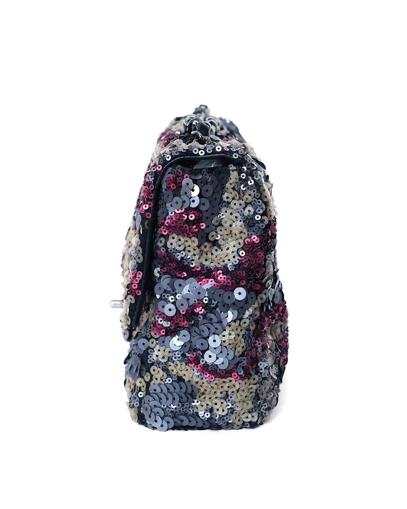 Chanel Classic Flap Medium Pink Multicolor Sequin Bag 2013 Chanel