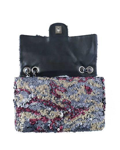 Chanel Classic Flap Medium Pink Multicolor Sequin Bag 2013 Chanel