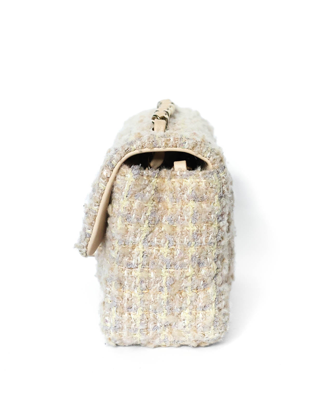 Chanel Mini Rectangular Classic Flap Bag Beige Tweed 2024 Chanel