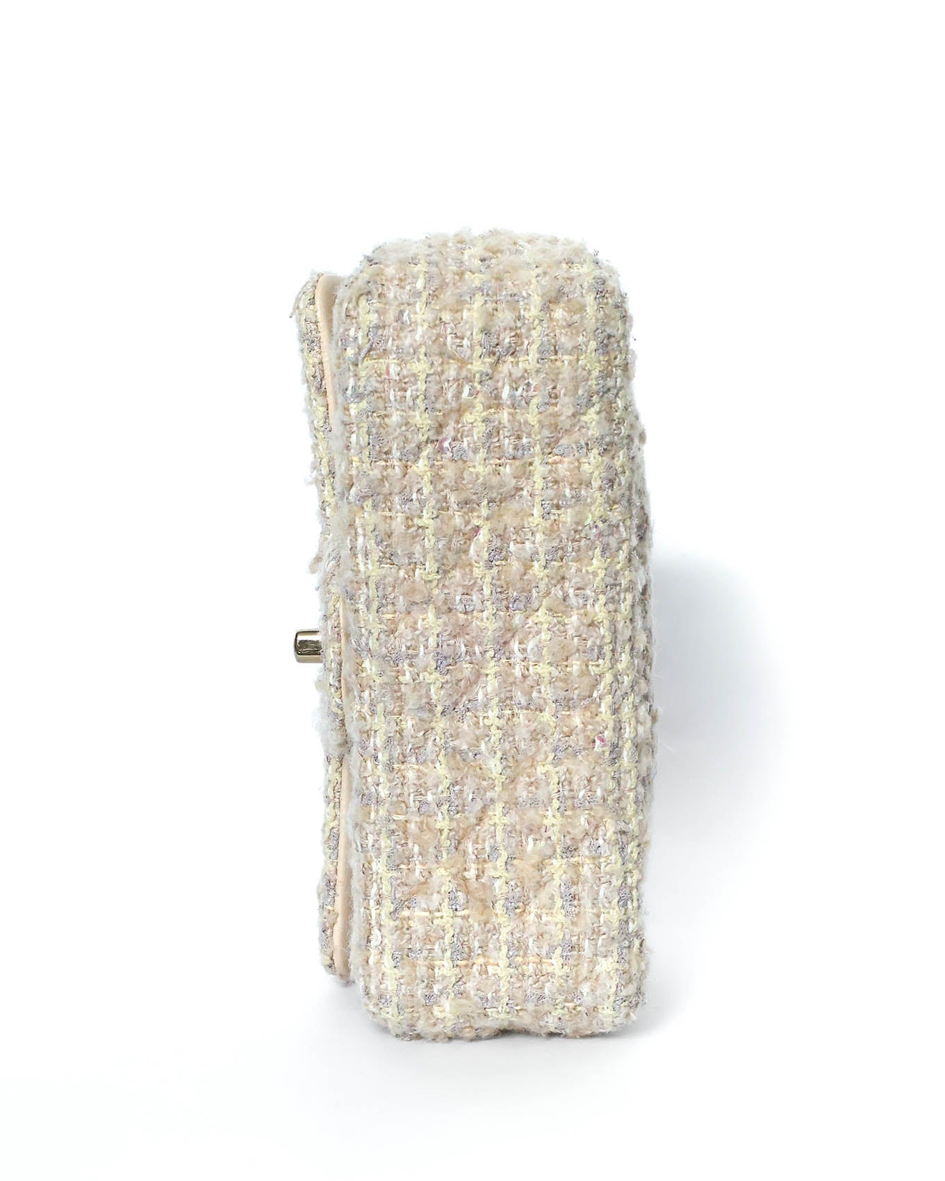 Chanel Mini Rectangular Classic Flap Bag Beige Tweed 2024 Chanel