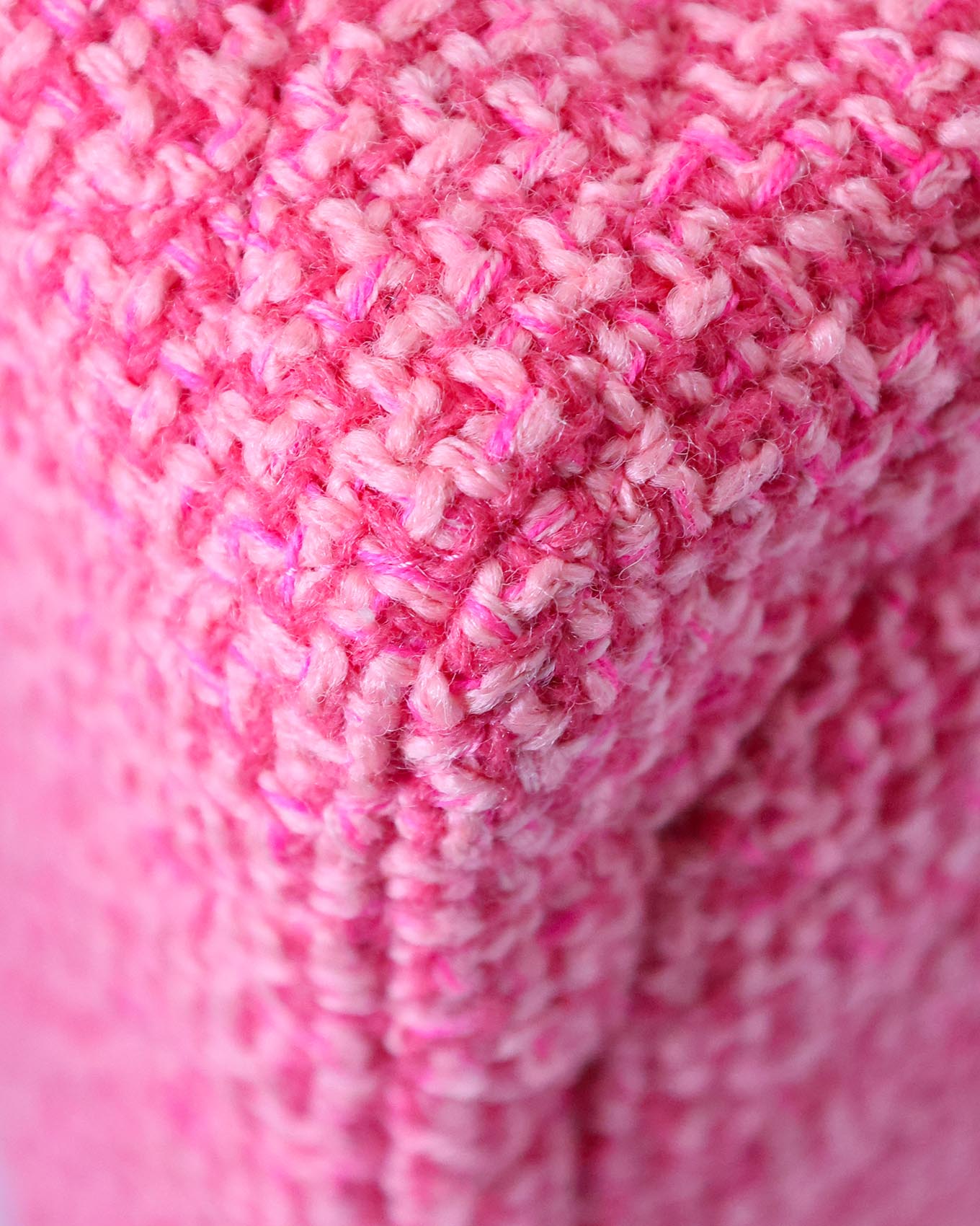 Chanel Mini Classic Flap Pink Knit 2022 Chanel