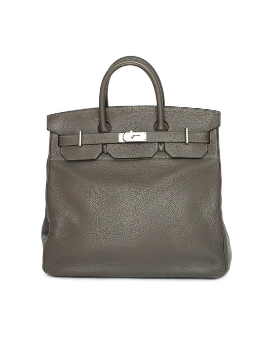 Hermès HAC Haut à Courroies 40 Gris Etain Togo 2010