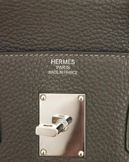 Hermès HAC Haut à Courroies 40 Gris Etain Togo 2010