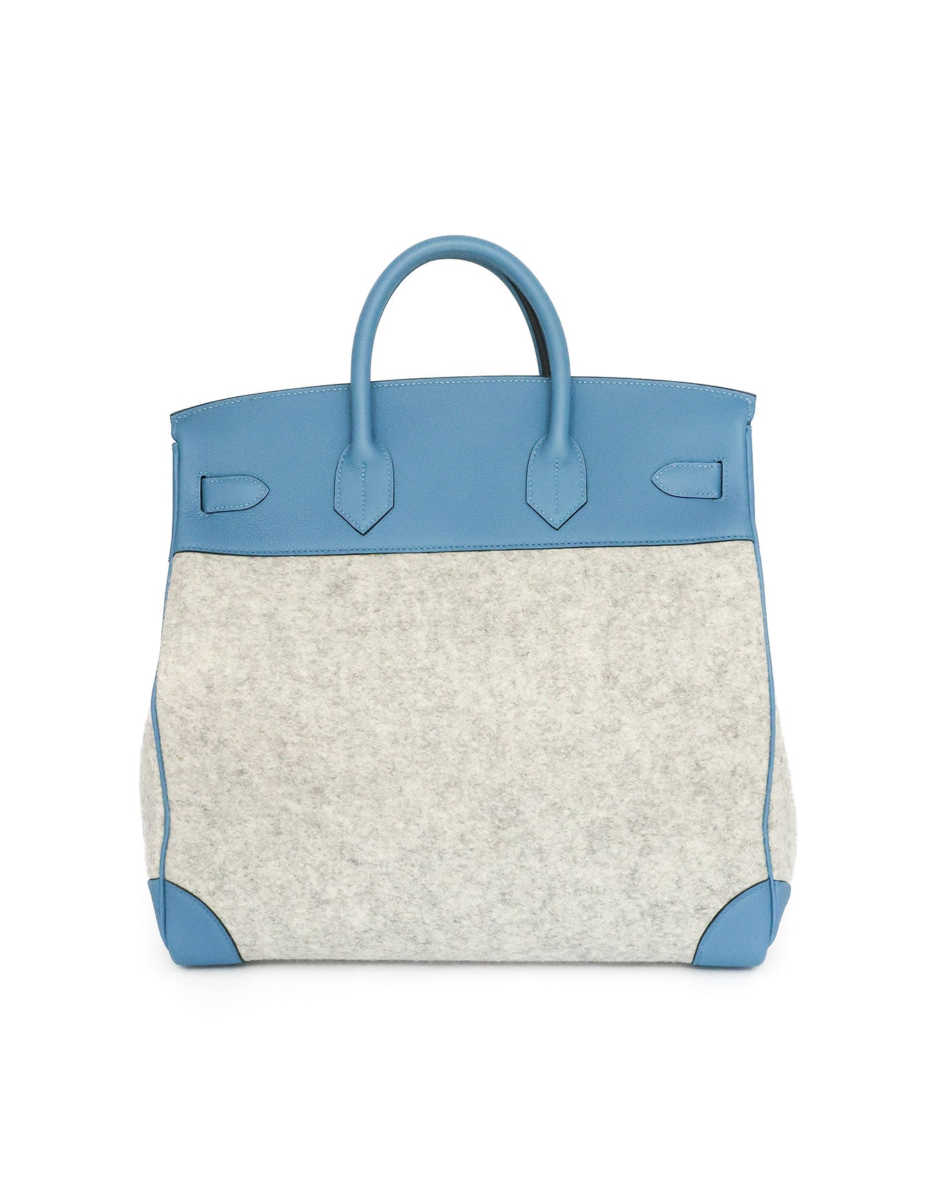 Hermès HAC Haut à Courroies 40 Bleu Paradis Togo and Grey Feutre 2017