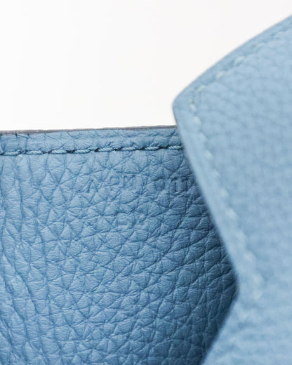 Hermès HAC Haut à Courroies 40 Bleu Paradis Togo and Grey Feutre 2017